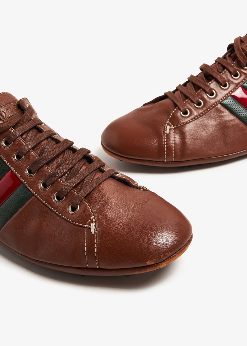 新しいスタイル web Gucci Pre-Loved Gucci low-top Brown - Men for sneakers 靴