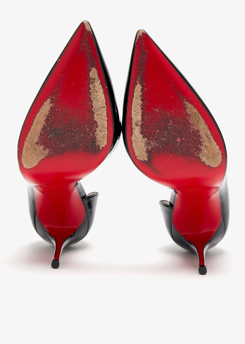 Christian louboutin 38 新品未使用 CHRISTIAN LOUBOUTIN Calfskin Spikita Slingback 100 Stiletto