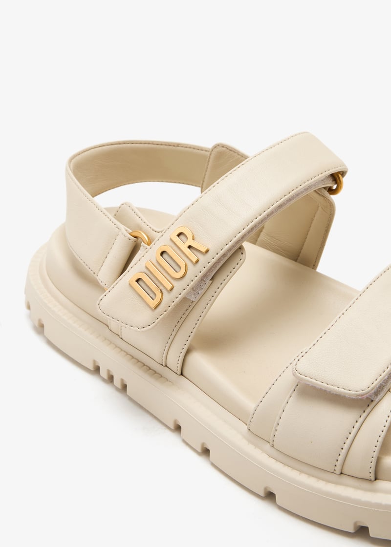 Dior Pre-Loved DiorAct sandals for Women - Cream in UAE