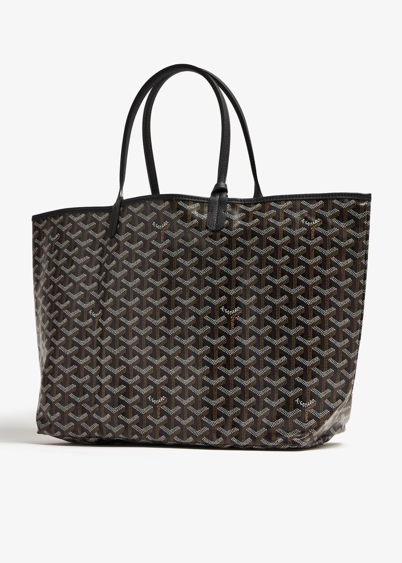レア【GOYARD】ブラック キャンバス SAINT LOUIS クラッチバッグ Goyard Pre-Loved Saint Louis PM bag for Women - Black in