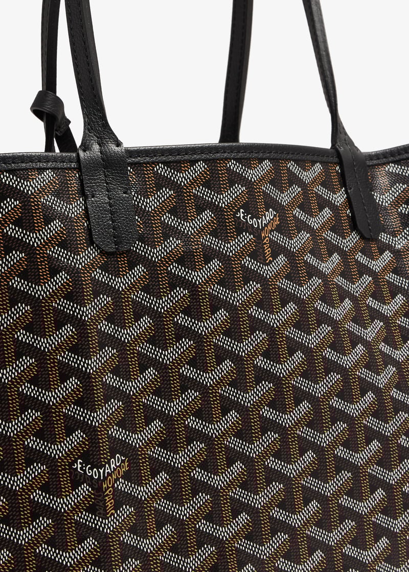 レア【GOYARD】ブラック キャンバス SAINT LOUIS クラッチバッグ Goyard Pre-Loved Saint Louis PM bag for Women - Black in
