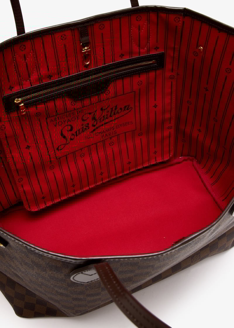 Inside Out Vuitton Neverfull Mm Louis Vuitton Interno Rosso Louis