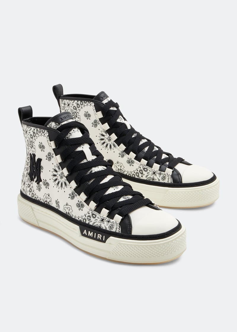AMIRI Bandana MA court hi-top sneakers for Men - White in