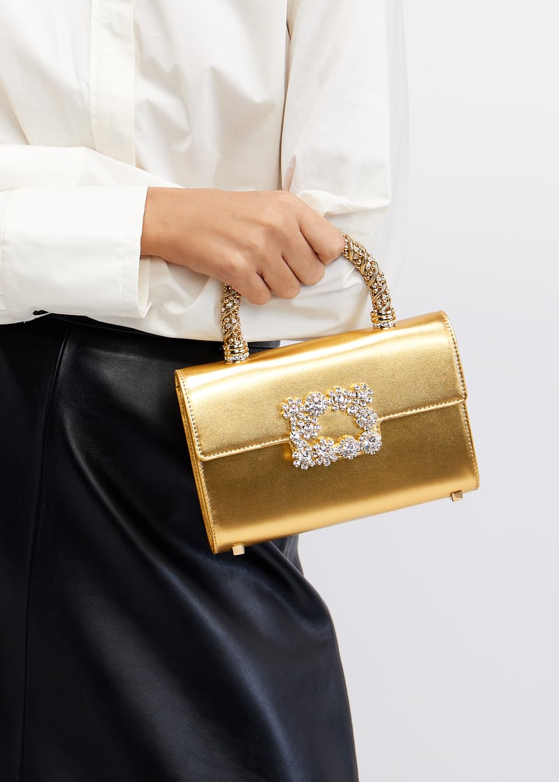 [Roger Vivier] フラワー ブローチ ゴールド Flower Strass