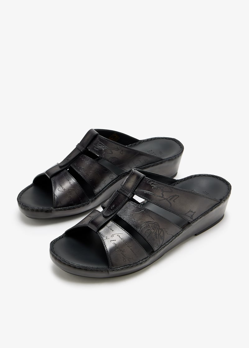 【Berluti】Arabian Dubai レザー スクリット レザー サンダル Shop Berluti Shoes & Accessories for Men, Women in UAE