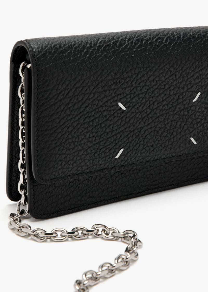 【Maison Margiela】Women FOUR STITCHES Chain Wallet Maison Margiela Four Stitches Chain Wallet Black – LIKELIHOOD