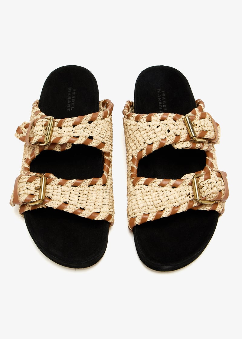 【送料&関税込】Marant Atoile lennyo Beige Palm Slipper Marant Étoile 'lennyo' Beige Palm Slipper | italist, ALWAYS
