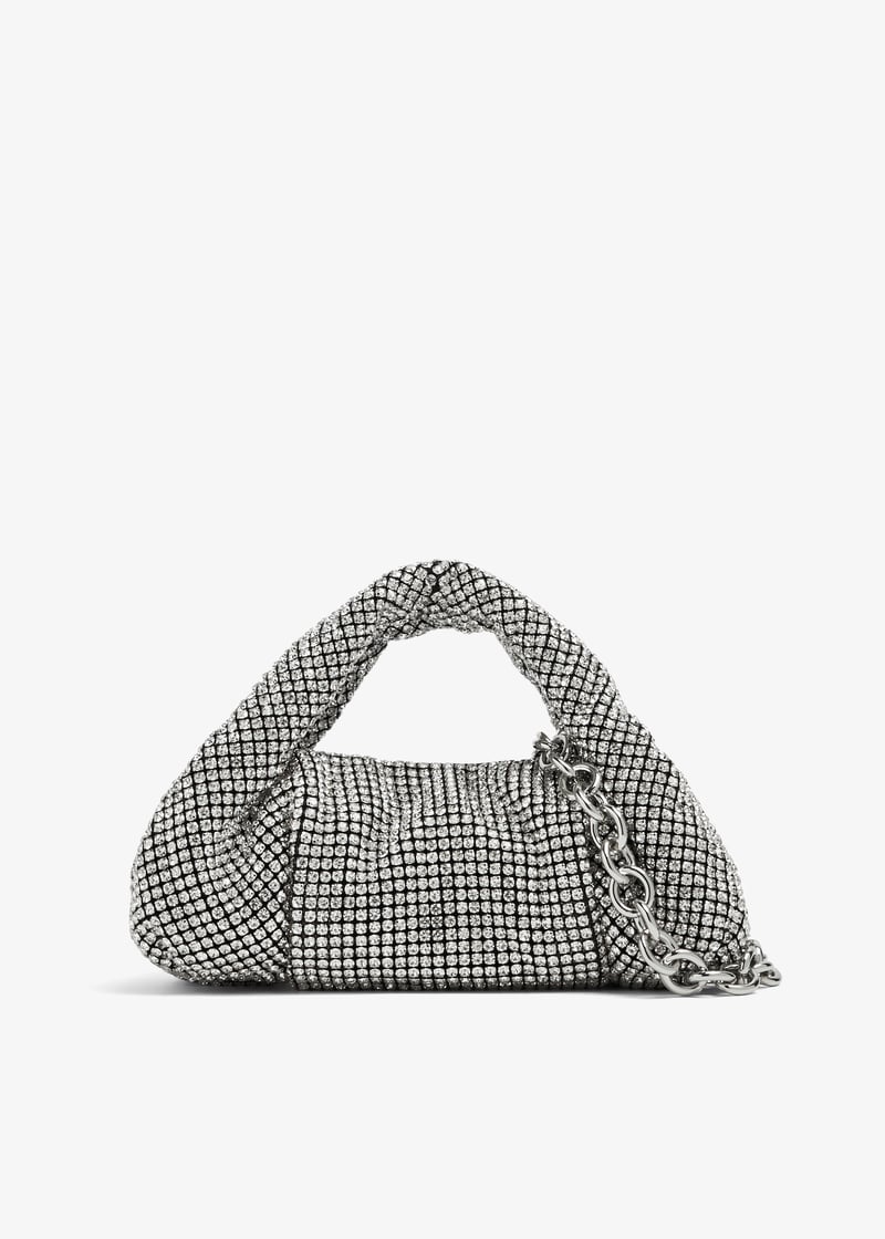 ★TOUT Y EST★ CYLINDER MINI BAGGRAY 1579695 Punch Mini Tote Bag in Crackle Patent Leather in BLACK