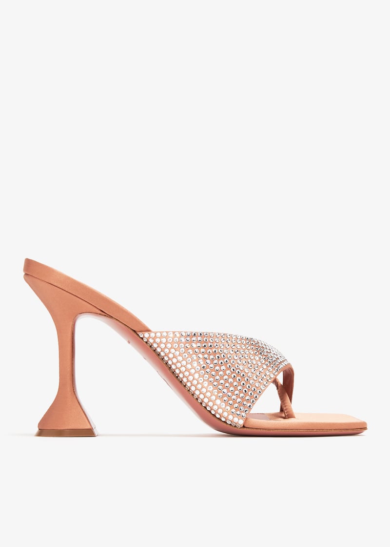 Amina Muaddi Shiona slippers for Women - Brown in UAE