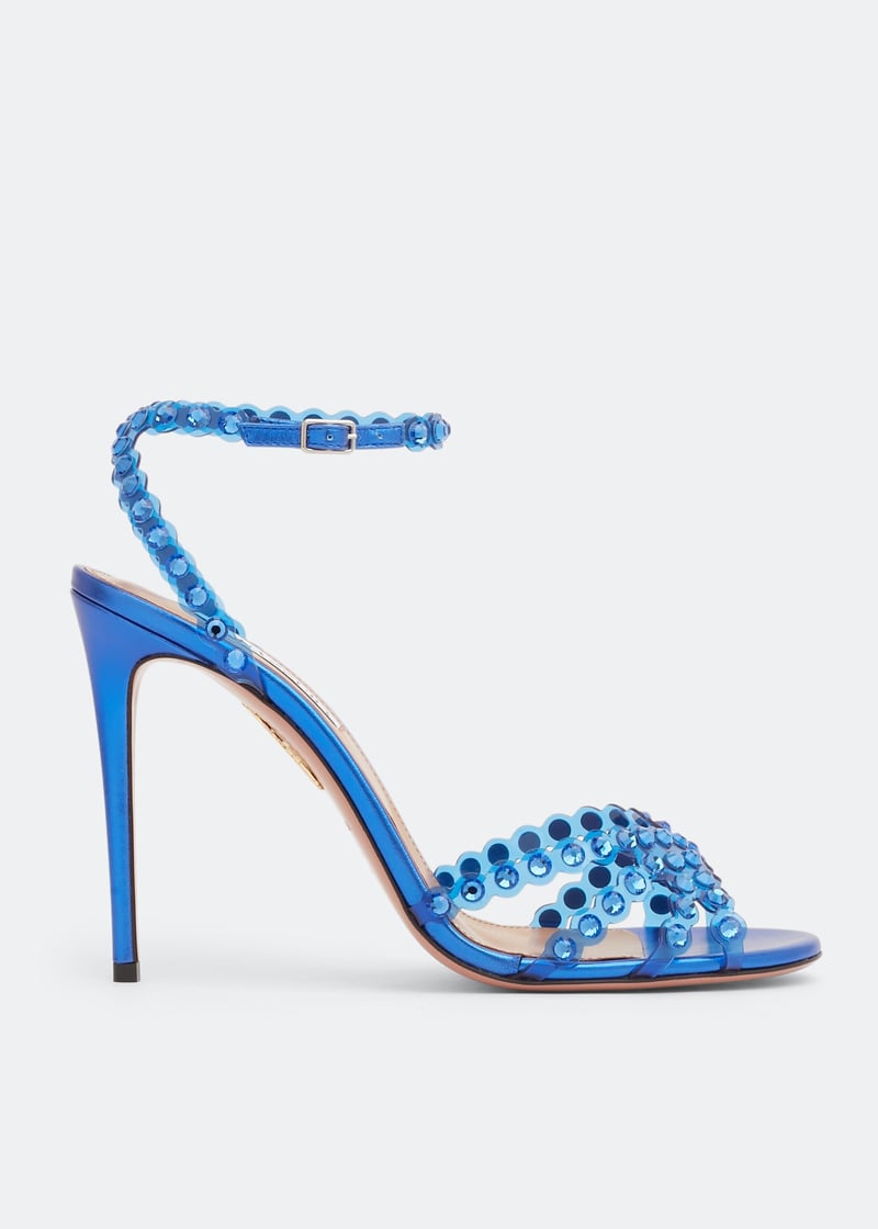 サンダル・ミュール AQUAZZURA Women Sandals FRLMIDP0AWG DJB BLUE Aquazzura Zsa Zsa 95mm Sandals | Blue | FARFETCH