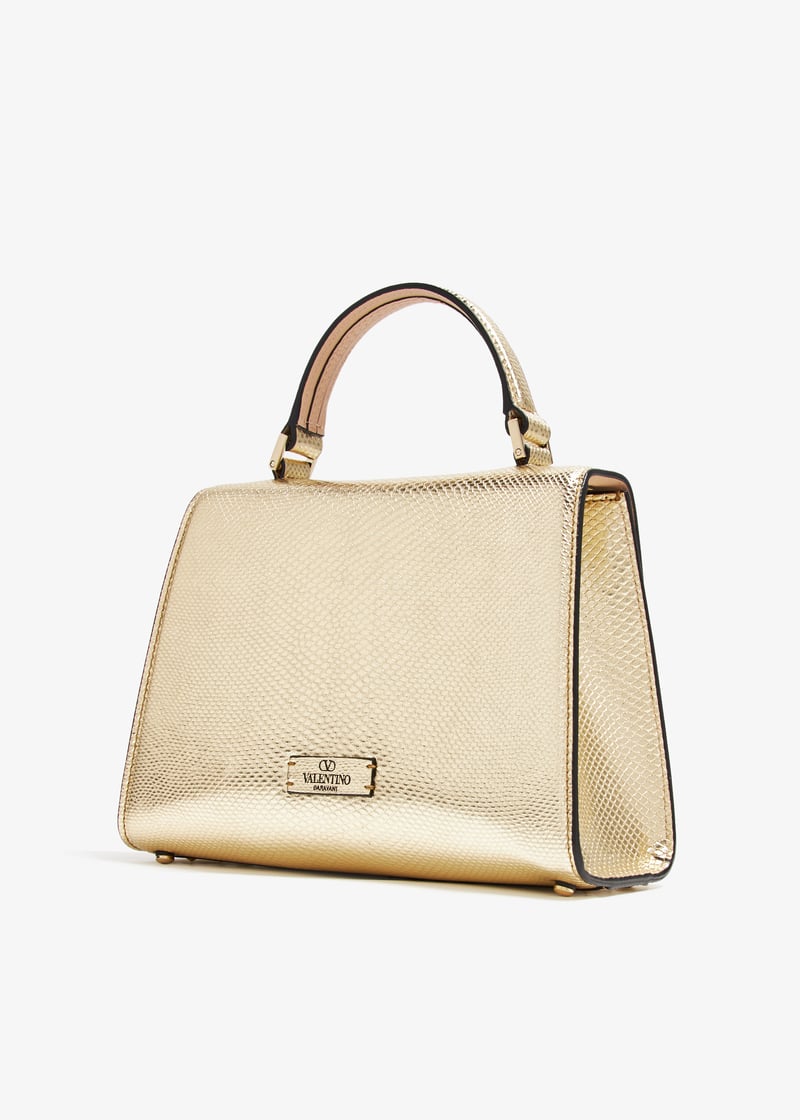VIP【関税送料無料】希少 GOLDEN  LEATHER TOP HANDLE BAG Valentino Garavani VSling top handle bag for Women - Gold in
