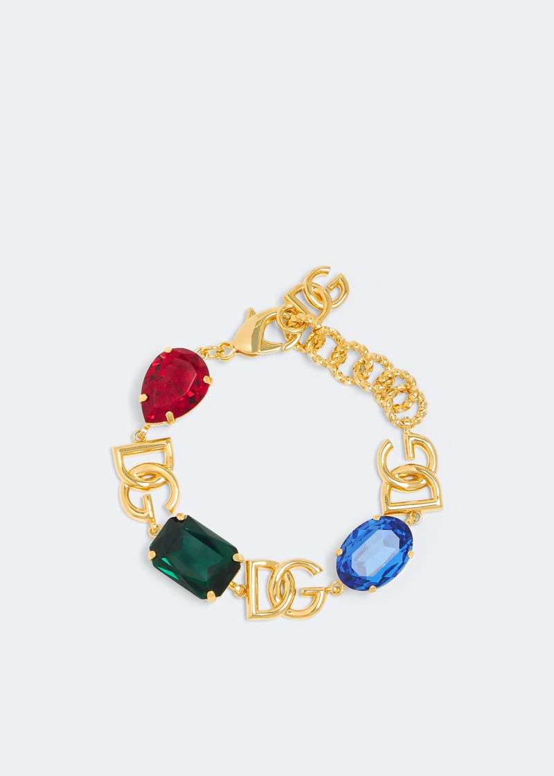 胸キュンアイテム【Dolce & Gabbana】Rhinestone logo bracelet Dolce & Gabbana Logo Rhinestone Bracelet | italist