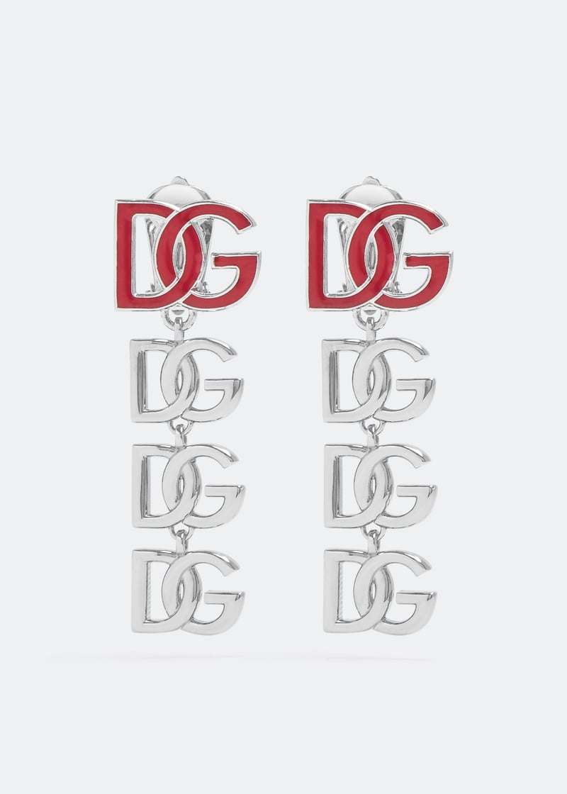 【関税&送料込】Dolce & Gabbana Dg Logo Long Earrings Dolce&Gabbana DG logo long arrings for Women - Silver in UAE