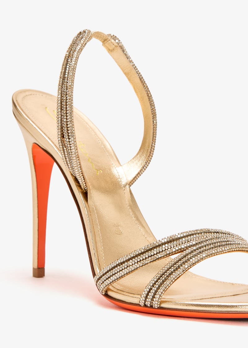 シューズ・サンダルその他 SANTONI Woman Heeled sandals Gold WHLL71643HA2TTRW O35 Santoni Woman Gold High-Heel Sandals