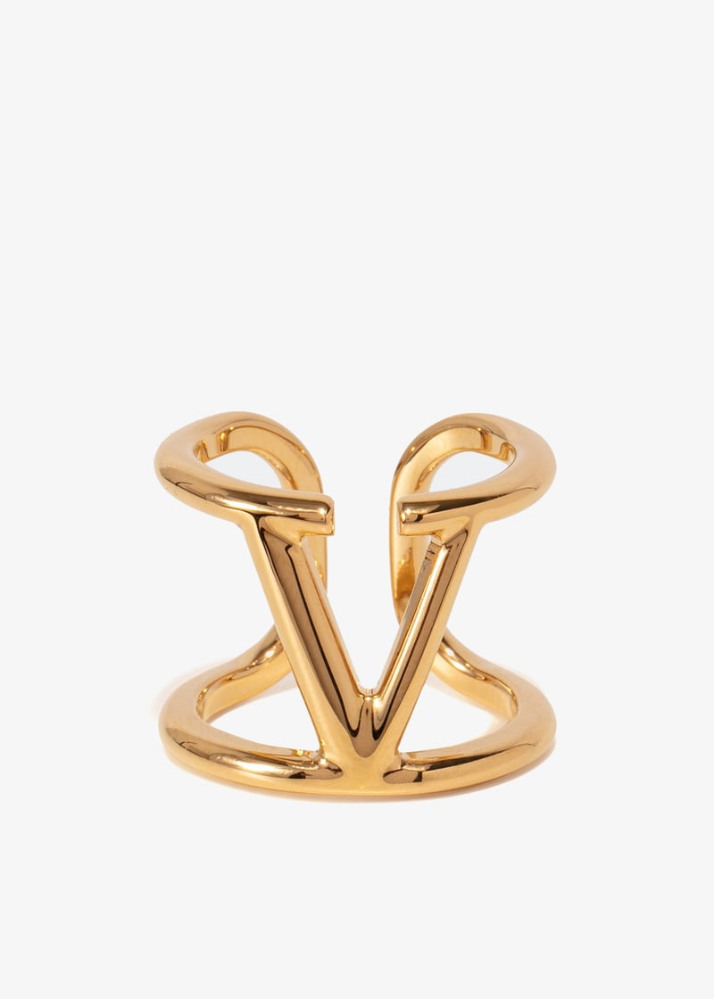 【関税込み】Valentino Garavani ゴールド VLogo リング Valentino Garavani VLogo Signature Ring | Gold | FARFETCH CA