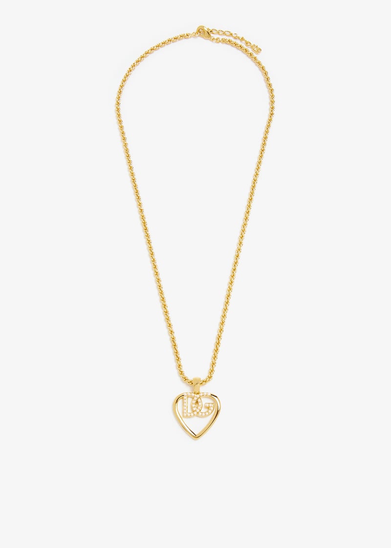 Dolce&Gabbana DG pearl heart necklace for Women - Gold in