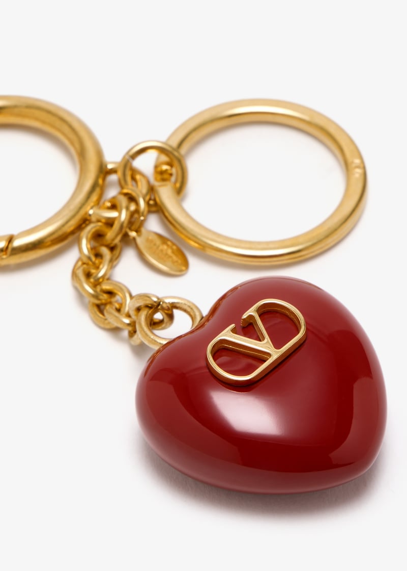 【関税＆送料込み】Valentino Garavani Coeur  Key Ring Valentino Garavani Coeur Royal bag charm for Women - Gold in
