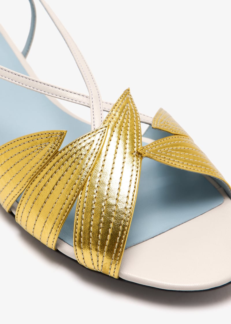 Valentino Garavani Foliefoliage sandals for Women - Gold in