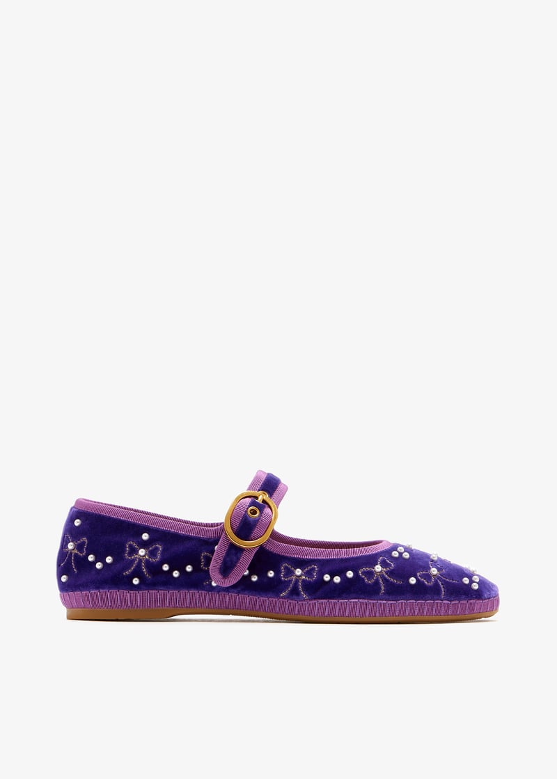【関税&送料込】Valentino Garavani Ballerina Mary-Jane Bowow Mary-jane Bowow Ballerina In Kidskin With Studs for Woman in