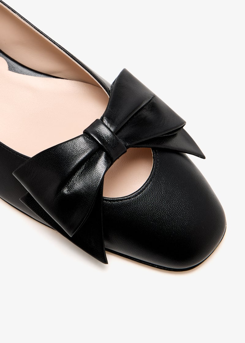 バレエシューズ Valentino Garavani Bowow Ballerinas In Smooth Leather Valentino Garavani Bowow Leather Ballerina Flats | Neiman Marcus