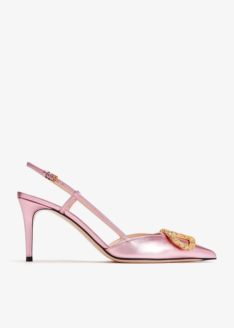 ★VALENTINO★ V logo signature PVC slide rose quartz 6W2S0IG VLogo Signature PVC sandals in pink - Valentino Garavani