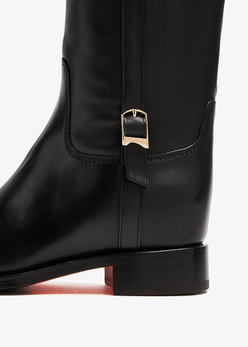 ミドルブーツ SANTONI Women Boots WTAE70513HK2TLGA N01 Black Santoni Leather boots for Women - Black in UAE | Level Shoes