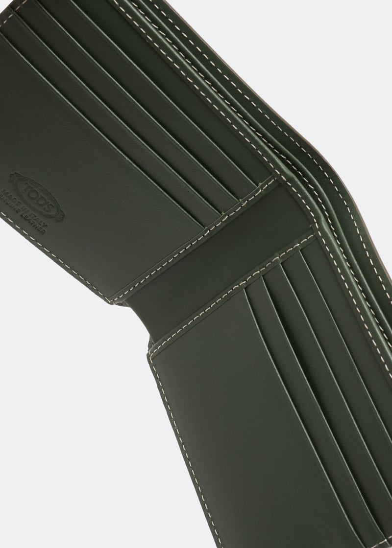 Tod's Excessed 男式缝线钱包- 绿色在阿联酋| Level Shoes