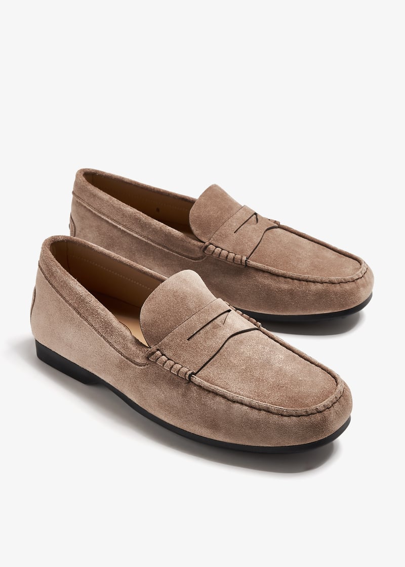 ローファー・オックスフォード TOD'S Suede loafer with l detail Beige Man BEIGE Slipper Loafers in Suede XXM59K00040M8W9MC606 | Tods