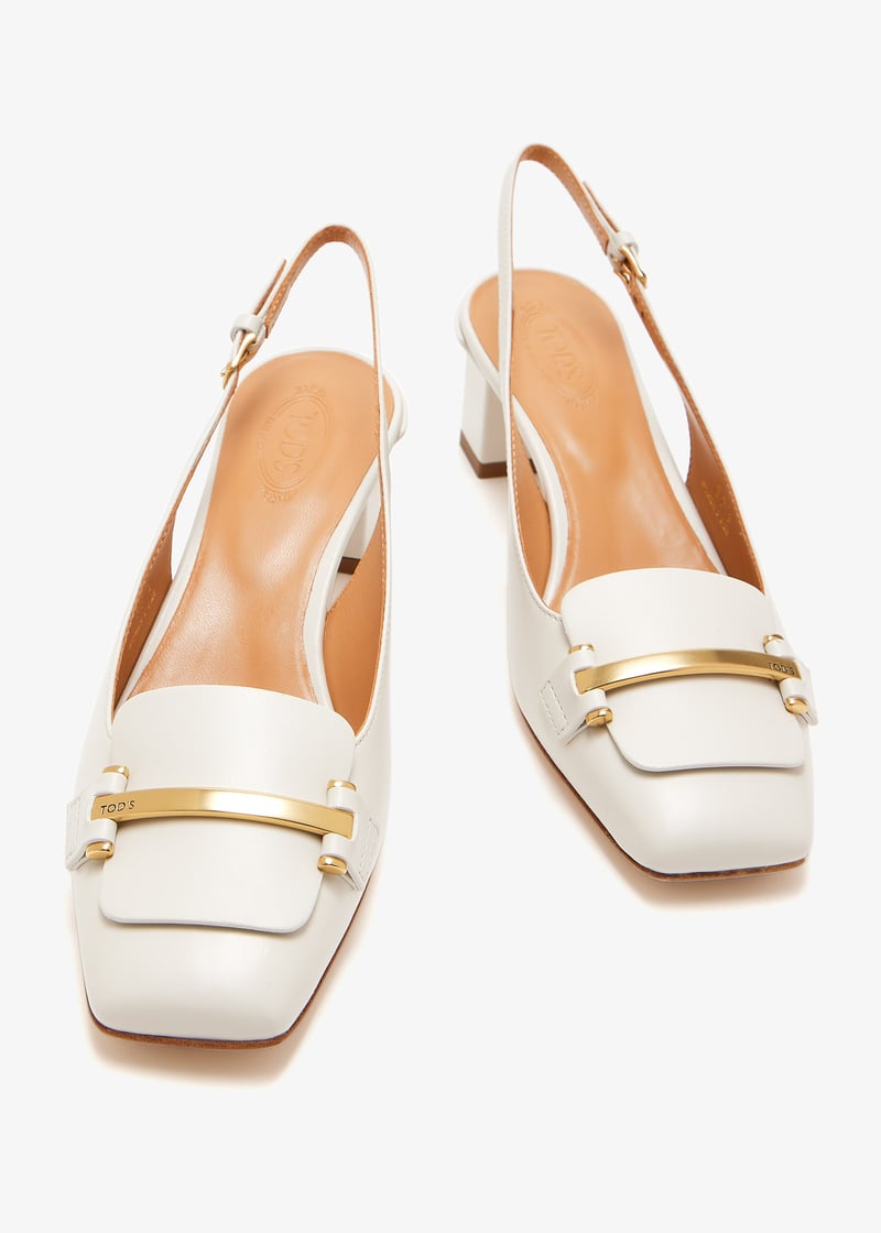 Tod's Leather slingback pumps for Women - White in UAE