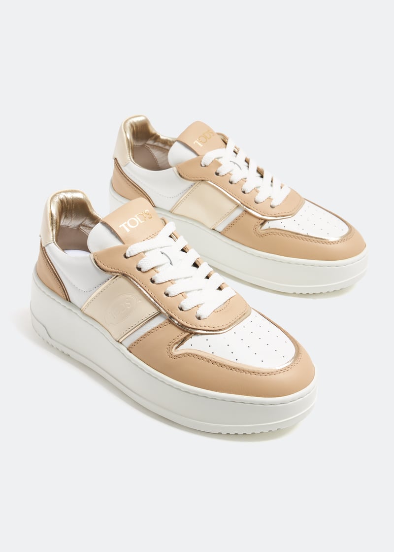 スニーカー TODS Women Sneakers XXW54C0IP13TSYXXBA Beige Tod's Leather platform sneakers for Women - Beige in KSA