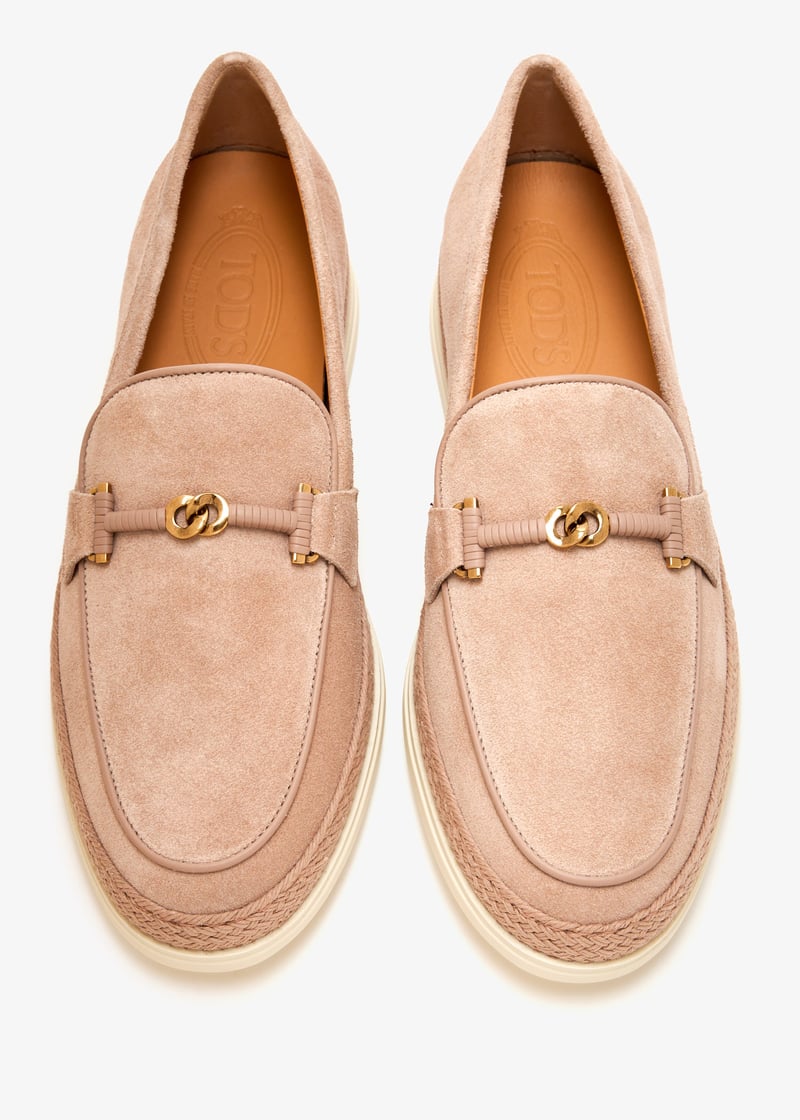 ローファー・オックスフォード TOD'S Suede loafer with l detail Beige Man BEIGE Slipper Loafers in Suede XXM59K00040M8W9MC606 | Tods