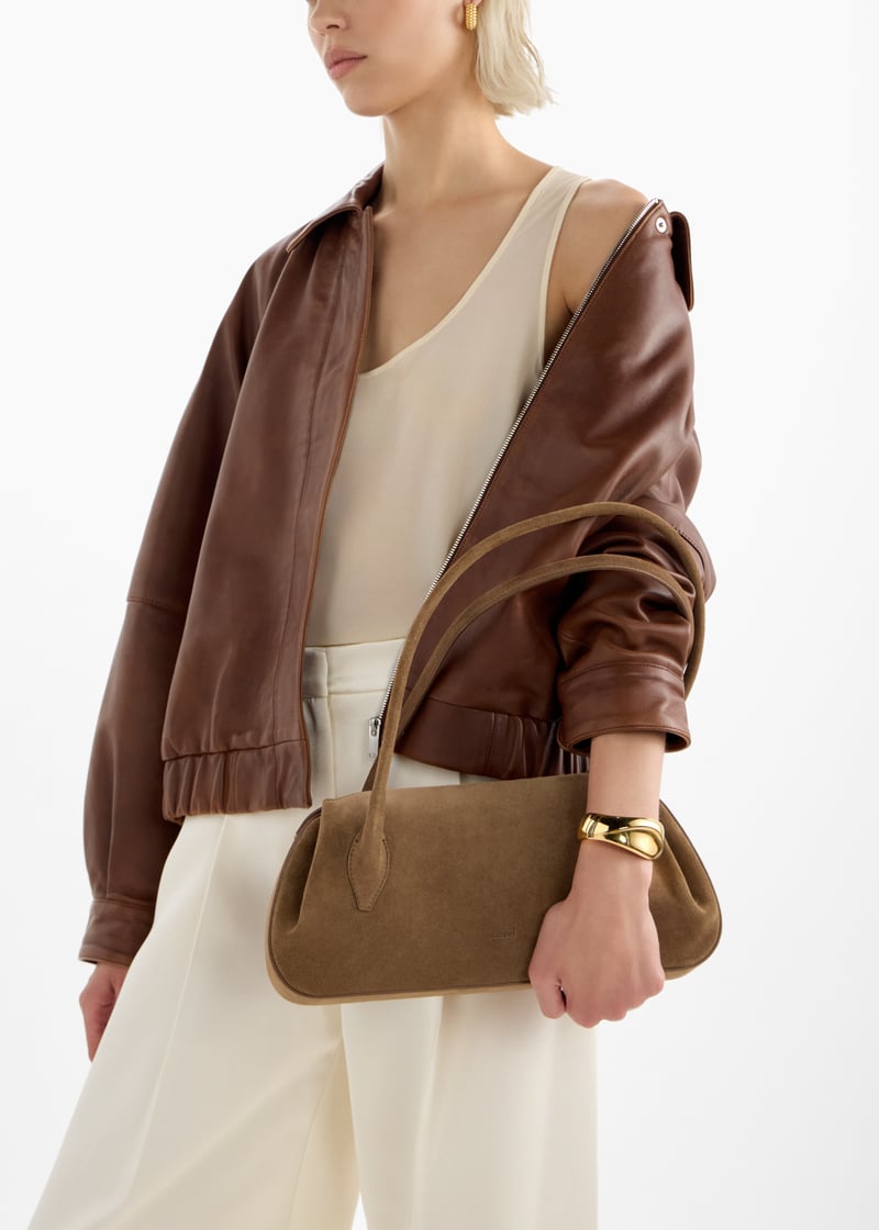 Yuzefi Oyster shoulder bag for Women - Brown in UAE | Level